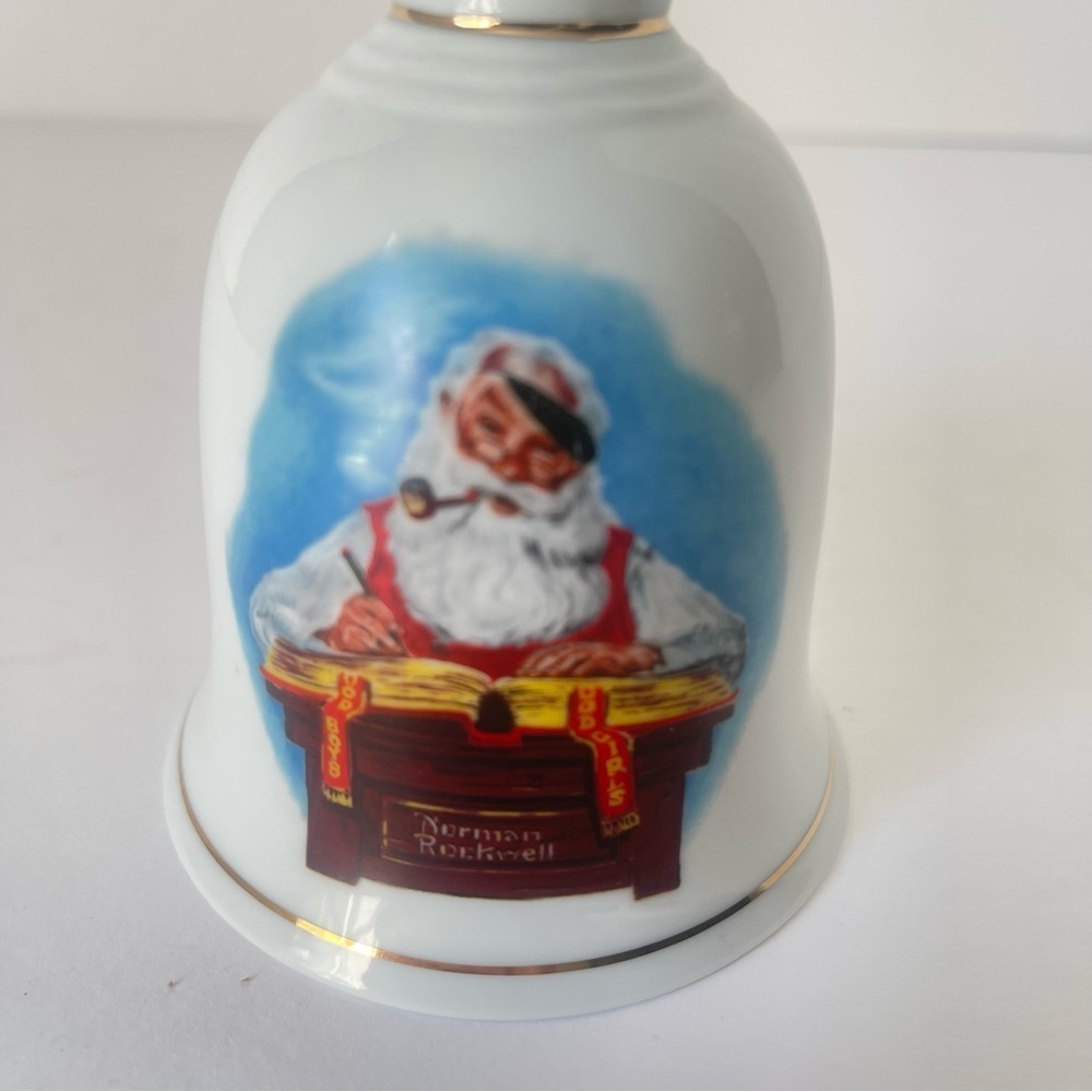Norman Rockwell Museum Checking His List Ceramic Bell - Picture 5 of 5